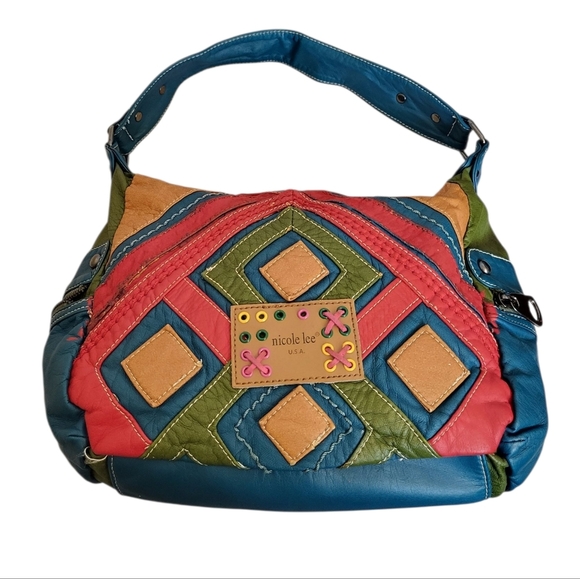 Nicole Lee ESTHER PATCHWORK Hobo Bag - Picture 1 of 14